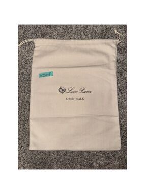 Loro Piana Open Walk Beige Black Drawstring Dust Storage Bag One Size